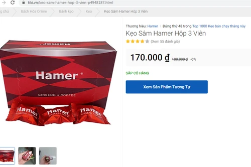 Rà soát, gỡ bỏ các sản phẩm kẹo Hamer có chứa chất cấm dùng điều trị rối loạn cương dương