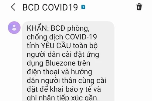 Đề nghị người dùng smartphone cài đặt Bluezone để chống Covid-19