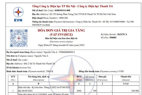 Từ hôm nay, 1-7: Hóa đơn tiền điện có sự thay đổi