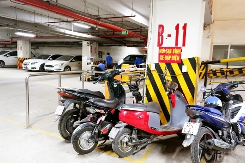 Đề xuất khu vực sạc xe điện được bố trí riêng tại tầng hầm chung cư