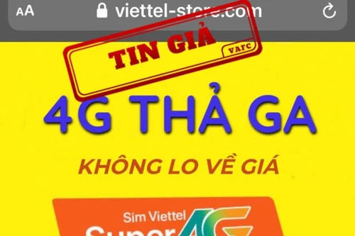 Giả mạo website công ty con của Viettel