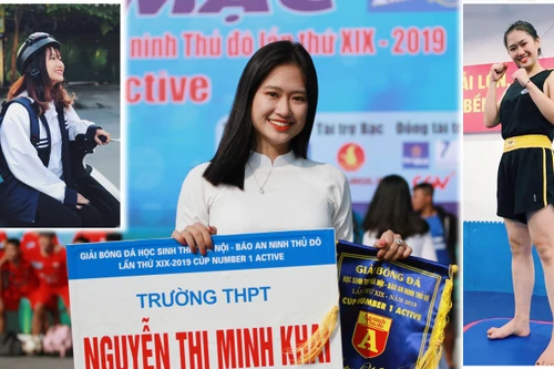 [ẢNH] Vẻ đẹp nữ sinh có 'nụ cười tỏa nắng' gây sốt giải bóng đá học sinh Hà Nội