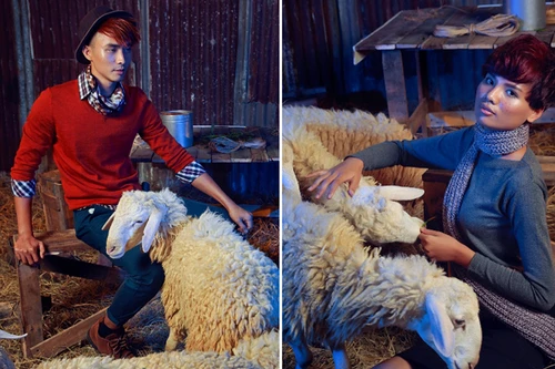 Thí sinh Vietnam Next Top Model ấn tượng giữa bầy cừu
