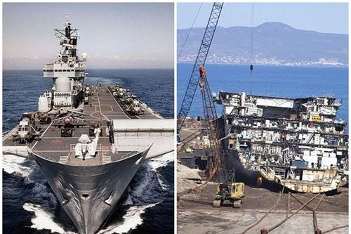 Tàu sân bay HMS Illustrious Anh bị "mổ phanh" lấy phế liệu sản xuất... đồ gia dụng