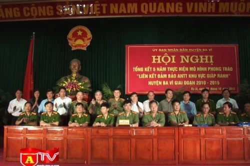 Mô hình phong trào liên kết đảm bảo an ninh trật tự khu vực giáp ranh huyện Ba Vì
