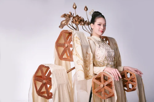 Đại diện nhan sắc Việt gây ấn tượng mạnh trong đêm thi trang phục dân tộc