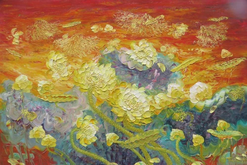 Triển lãm “Sen Thanh Tịnh” của họa sĩ Vũ Tuyên: Ngắm tranh sen mà ngỡ dáng người 