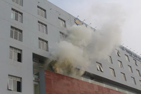 Thực tập phương án chữa cháy, cứu nạn tại khu vực Sân bay Quốc tế Nội Bài