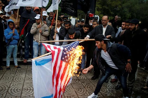 Cách người dân Palestine phản ứng với quyết định của Tổng thống Mỹ về Jerusalem