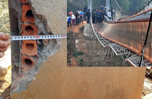 Thông tin mới nhất vụ trụ cầu treo Chu Va 6 độn gạch