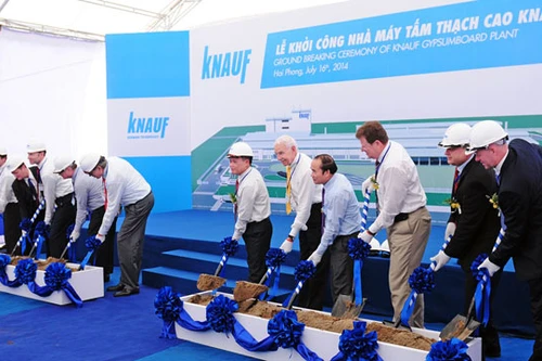 Hải Phòng: Khởi công nhà máy 30 triệu euro, sản xuất tấm thạch cao