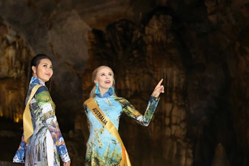 Huyền My và các thí sinh Miss Grand International 2017 hào hứng khám phá động Thiên Đường