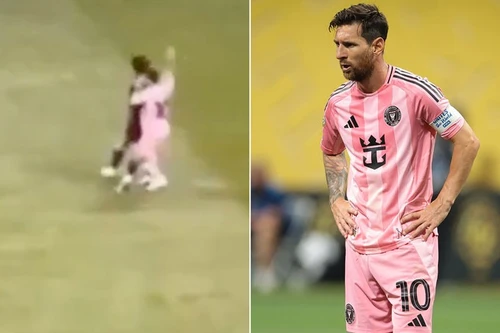 Messi đấm hụt cầu thủ PSG