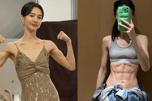 Sao nữ Kim Thần gây 'sốc' với màn khoe cơ bắp khi diện váy dạ hội