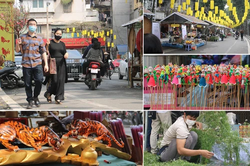 Hòa mình vào không khí đón Tết Nhâm Dần 2022 trên phố bích họa Phùng Hưng