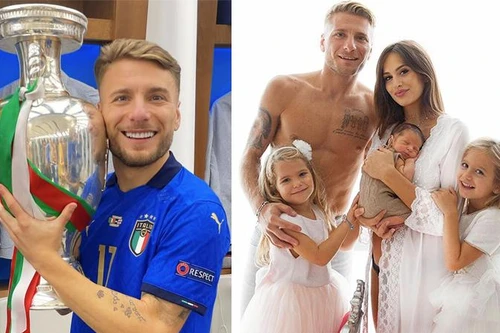 [ẢNH] Tình yêu từ cái nhìn đầu tiên của Chiếc giày Vàng châu Âu - Ciro Immobile và vợ siêu mẫu 