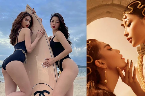 [ẢNH] Chi Pu - Ngọc Trinh tung loạt ảnh nóng bỏng ‘khoe’ tình chị em thân thiết 