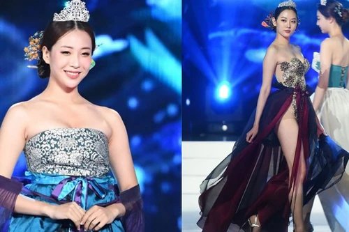 [ẢNH] ‘Cắt xẻ' hanbok, thí sinh hoa hậu Hàn Quốc khoe thân quá đà 