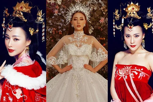 [ẢNH] Phương Oanh 'biến hoá' từ cô dâu thành mỹ nhân cổ trang trong bộ ảnh mới