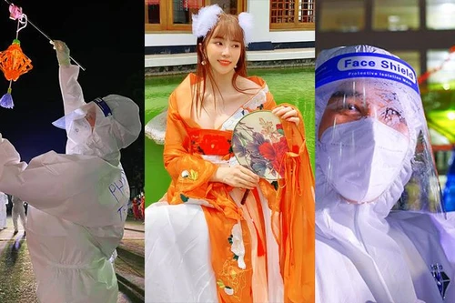 [ẢNH] Trung thu đặc biệt của sao: Phương Thanh hát ở khu điều trị Covid-19, Quỳnh Nga ‘hoá’ chị Hằng xinh đẹp 