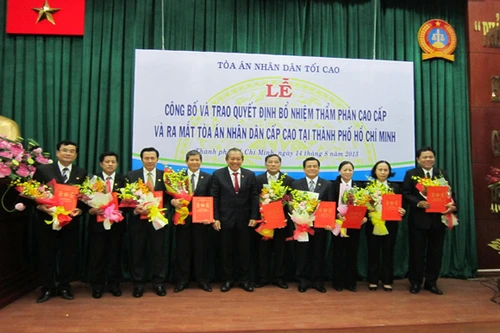 Bổ nhiệm Thẩm phán cao cấp, ra mắt Tòa án nhân dân Cấp cao tại TP.HCM