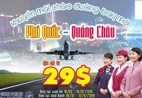 Mở đường bay thẳng đưa 1.000 khách Trung Quốc đến Phú Quốc mỗi tuần