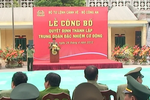 Bộ Tư lệnh cảnh vệ thành lập trung đoàn đặc nhiệm cơ động