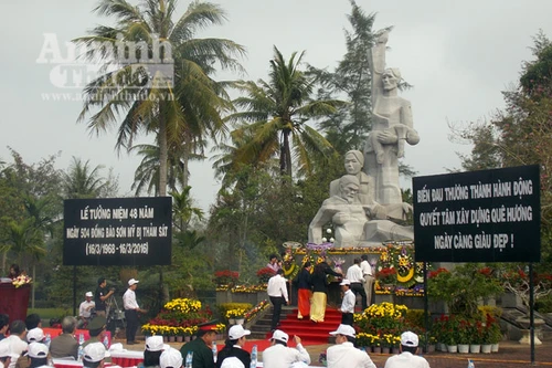 Tưởng niệm 48 năm ngày 504 người dân Sơn Mỹ bị lính Mỹ thảm sát