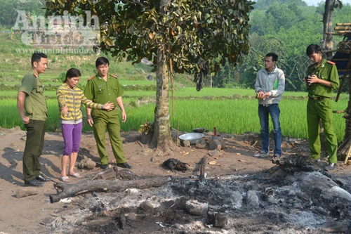 Cháy chòi rẫy, một người đàn ông bị thiêu chết