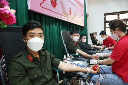 Ngày hội hiến máu tình nguyện của Cảnh sát Cơ động Thủ đô
