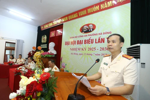 Đảng bộ Công an phường Hà Đông quyết tâm đáp ứng yêu cầu trong tình hình mới