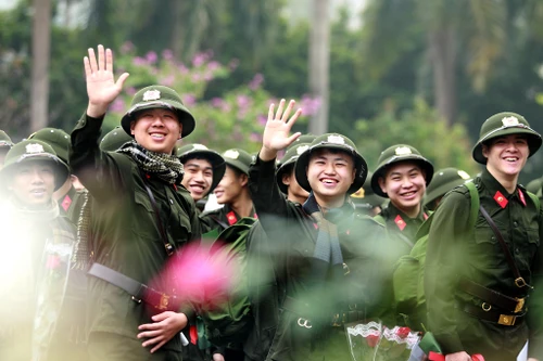 Những hình ảnh đẹp của tân binh Công an Hà Nội trong ngày hội tòng quân