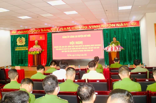 Học tập, quán triệt Nghị quyết 09 của Đảng uỷ CATP về xây dựng đội ngũ lãnh đạo