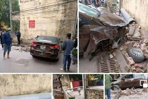 Tài xế ôtô say rượu đâm bị thương 2 vợ chồng đi xe máy