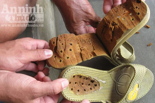 Phát hiện dép nhãn hiệu Trung Quốc gây ngứa, nhức chân