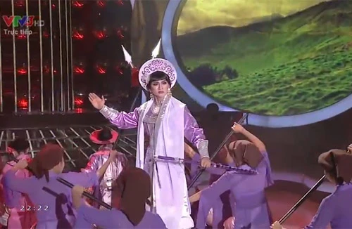 Hoài Lâm "lên đồng" với "Tiếng trống Mê Linh" khiến khán giả chết lặng