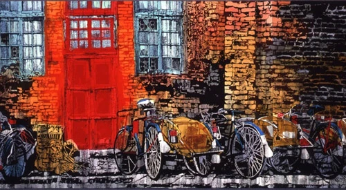 Hồn cốt Việt Nam trong tranh nhuộm màu Katazome