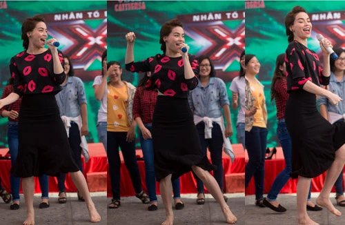 Hà Hồ cởi giầy, quậy tưng bừng với giới trẻ Cần Thơ