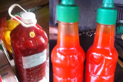 Tương ớt 4.000đ/lít: Chất tạo sệt + phẩm màu công nghiệp