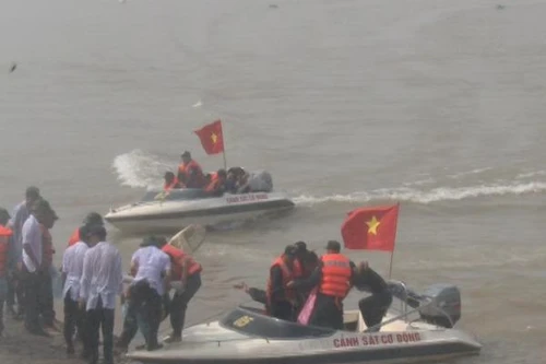 Diễn tập phương án phòng chống lụt bão, tìm kiếm cứu nạn 2014