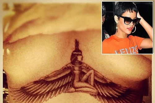 Rihanna táo bạo khoe hình xăm dưới ngực