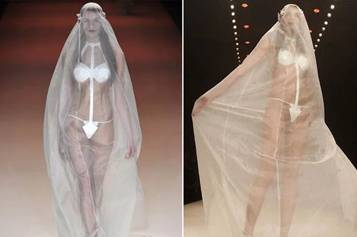 Bỏng mắt với các kiểu váy cô dâu thiếu vải