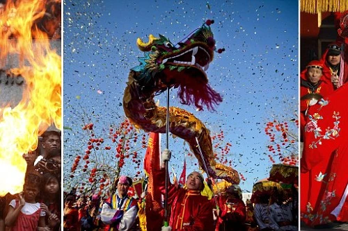 Hàng triệu người Trung Quốc chào đón năm Rồng trên khắp thế giới