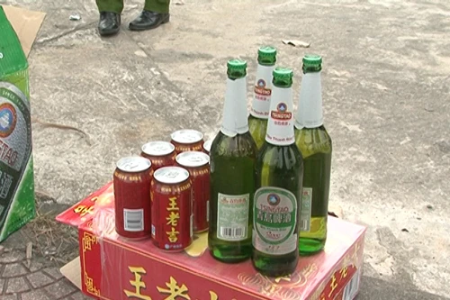 Phát hiện vụ vận chuyển bia và nước ngọt không rõ nguồn gốc xuất xứ