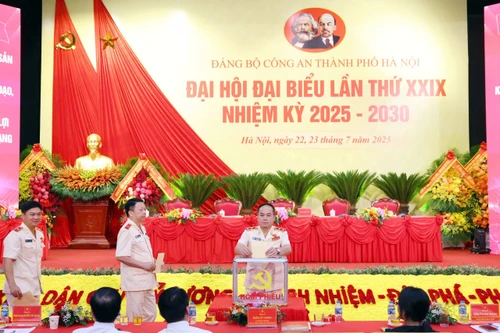 Ra mắt Ban Chấp hành Đảng bộ Công an thành phố Hà Nội nhiệm kỳ 2025-2030