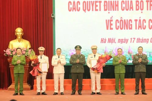 Công bố quyết định bổ nhiệm 2 đồng chí Phó Giám đốc Công an thành phố Hà Nội