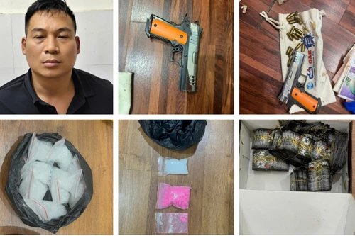 Lộ 'ông trùm' buôn ma túy, thu 2,2kg ma túy tổng hợp và loạt vũ khí 'nóng'