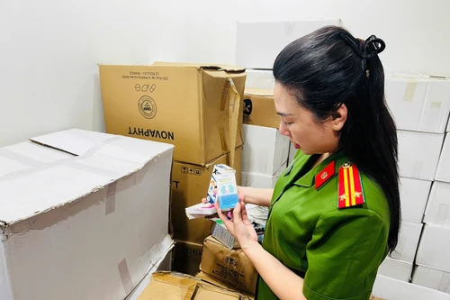 Cận cảnh hàng trăm loại thực phẩm chức năng giả vừa bị phát hiện