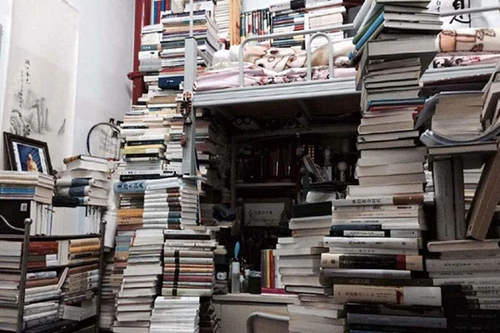 Sống trong "hang động sách"