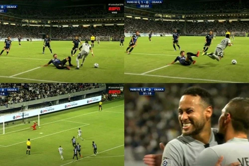 Neymar ăn vạ đáng xấu hổ trong trận giao hữu